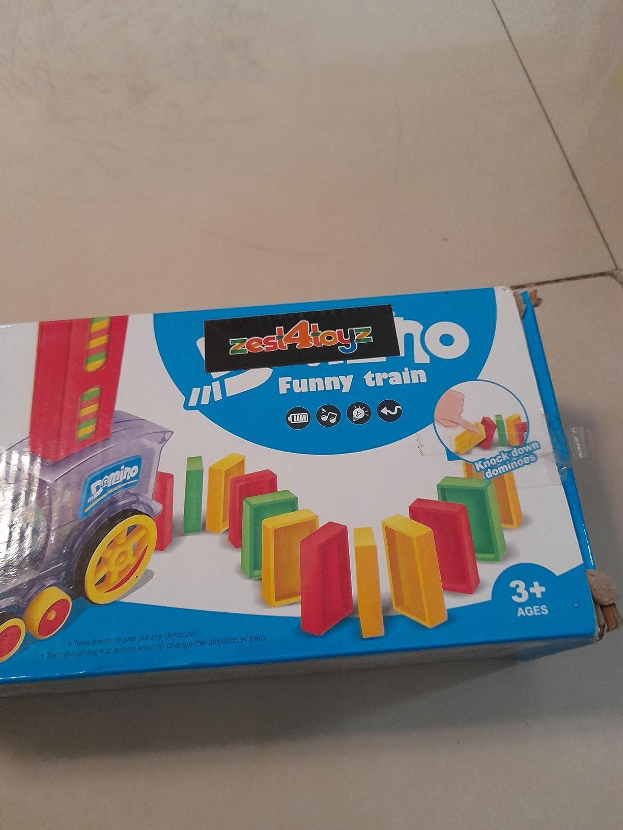 A Train Toy Domino Set for Kids BPA-Free Plastic with Sound Effects